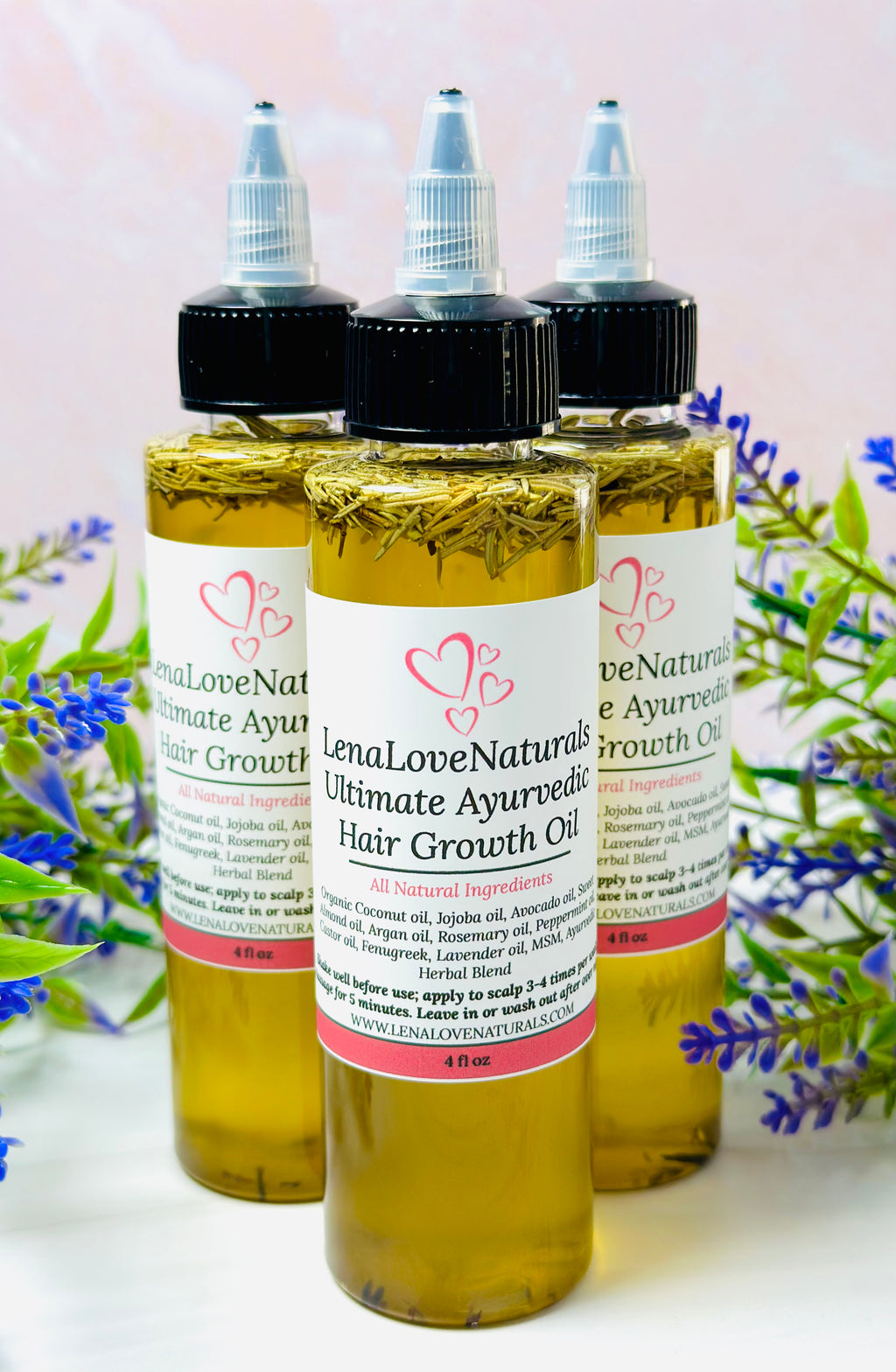 Natural hair growth oil infused with Rosemary for fast hair growth