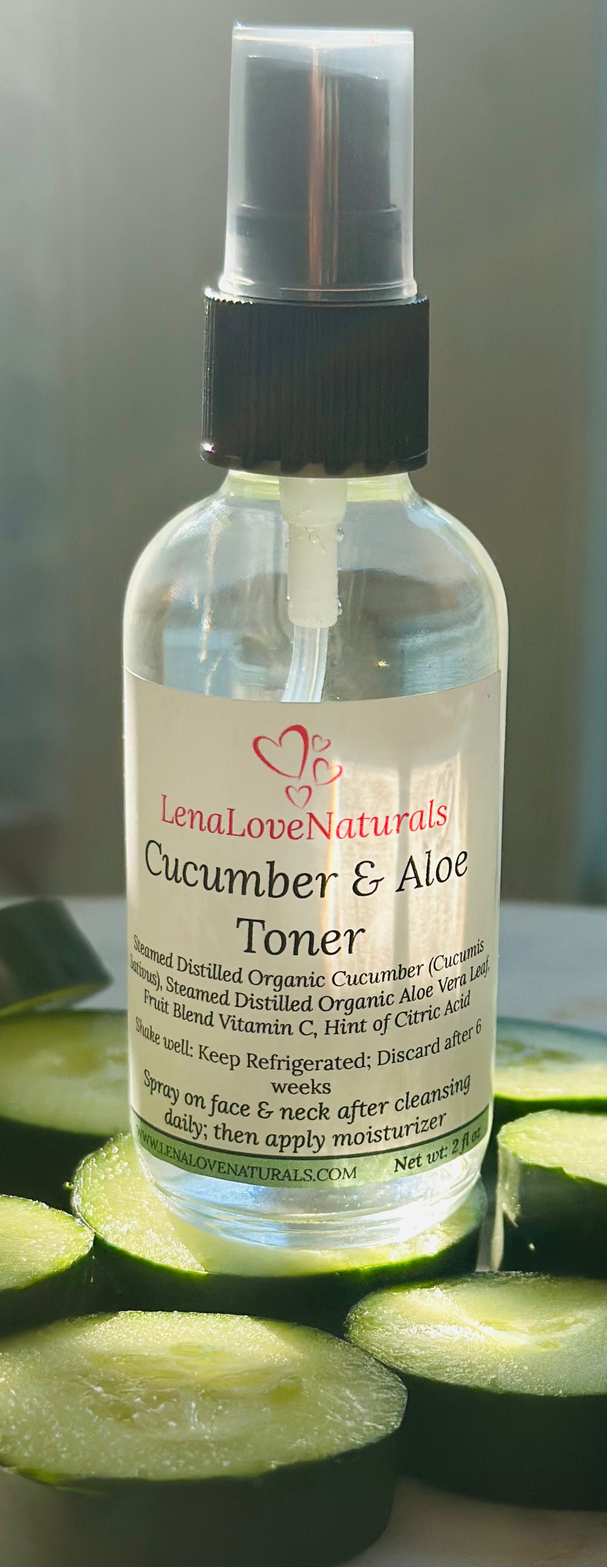 Cucumber Face Toner - Aloe Vera Toner - Refreshing Skin Toner