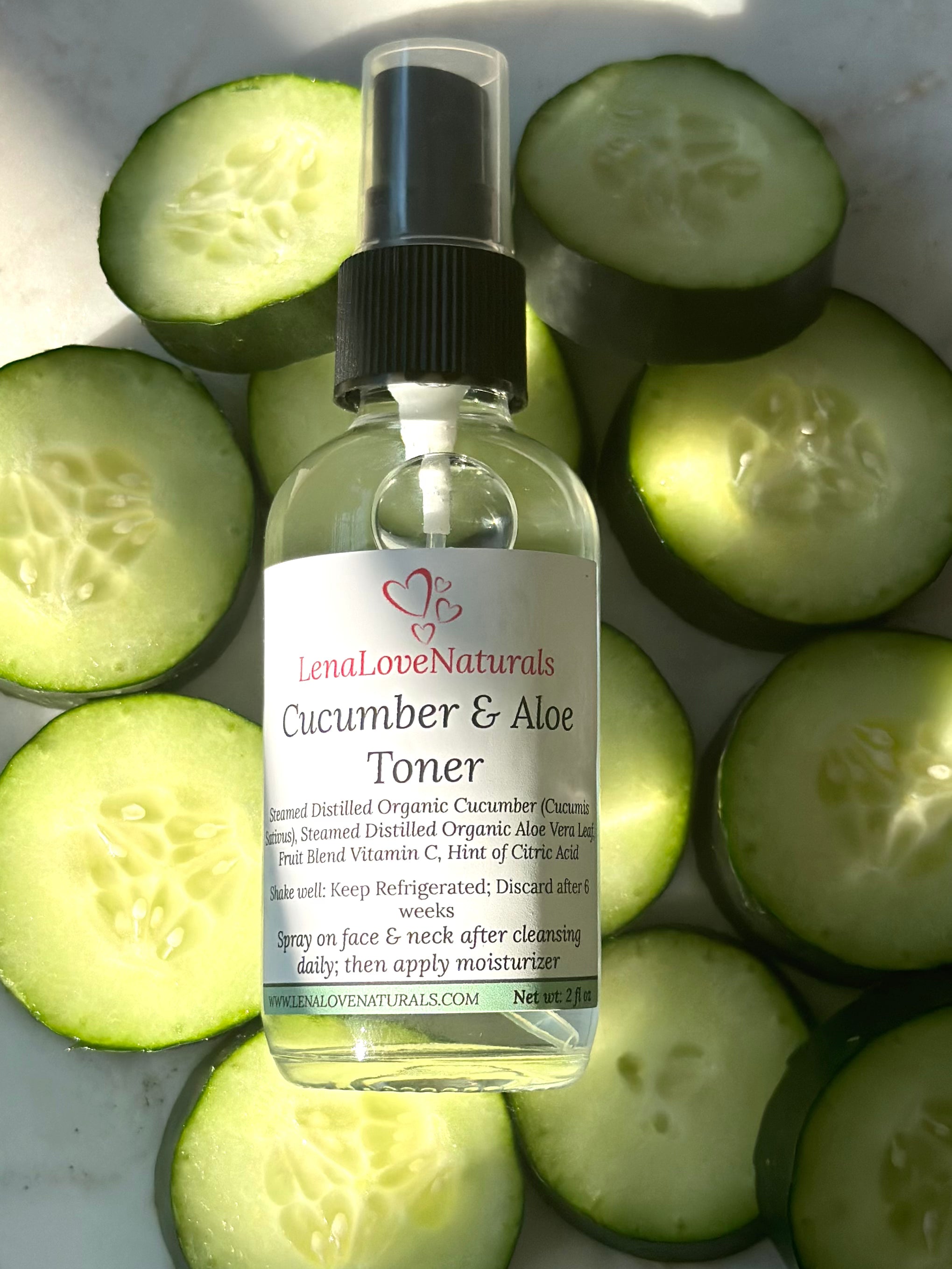 Cucumber Face Toner - Aloe Vera Toner - Refreshing Skin Toner