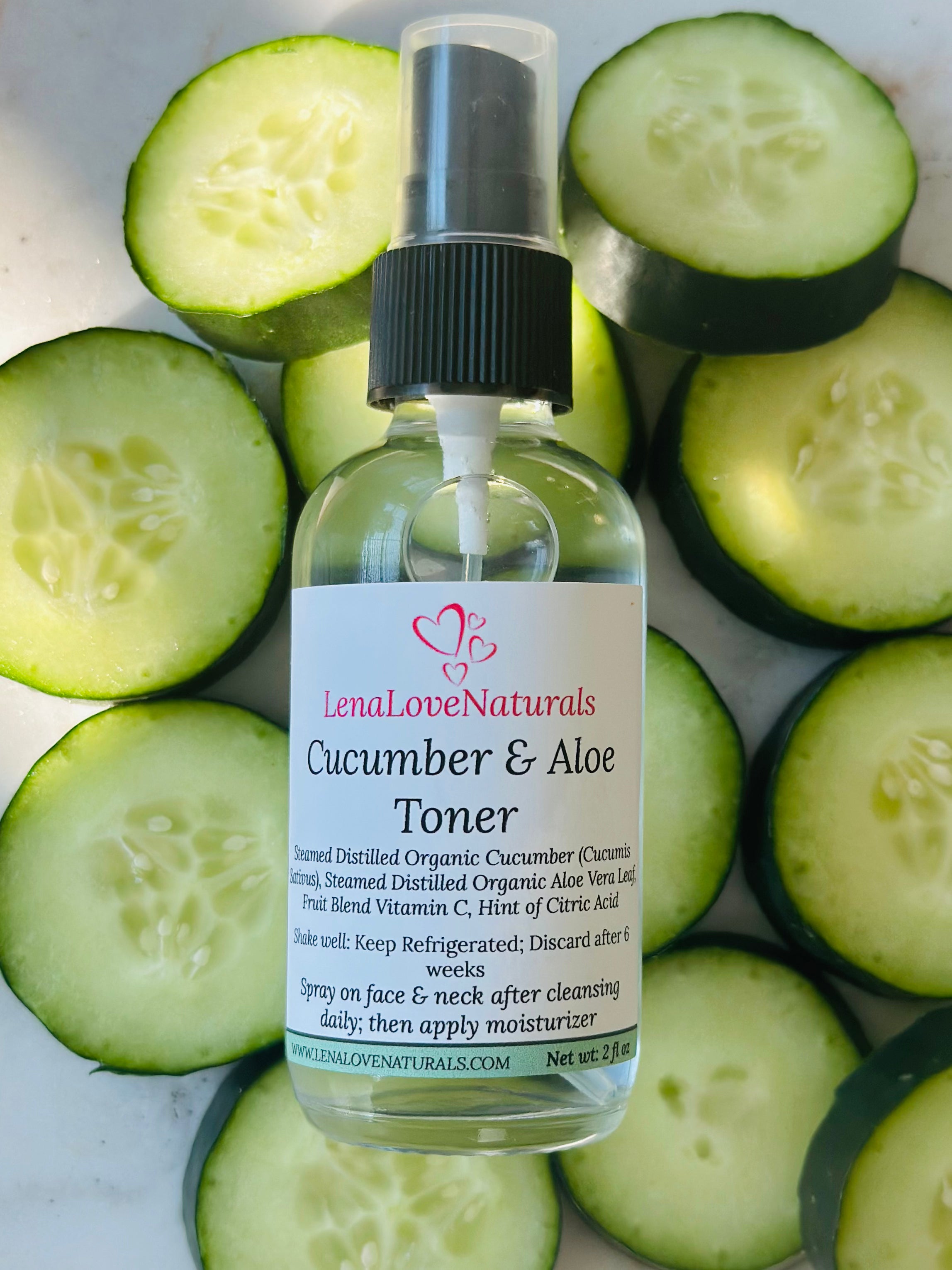 Cucumber Face Toner - Aloe Vera Toner - Refreshing Skin Toner