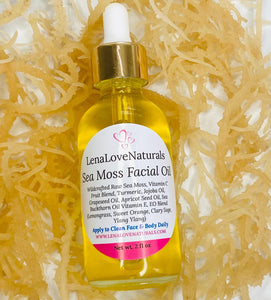 Sea Moss Face Oil with Wildcrafted Sea Moss | Handcrafted Skin Care | Sea Moss Body Oil | Facial Oil
