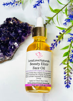 Load image into Gallery viewer, Beauty Elixir Face Oil Infused Amethyst Crystals - LenaLoveNaturals
