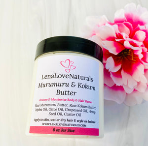 Murumuru Butter | Kokum Butter | Natural Skin Care | Natural Hair Care | All Hair Types | Dry Skin Moisturizer | Dry Hair Moisturizer - LenaLoveNaturals