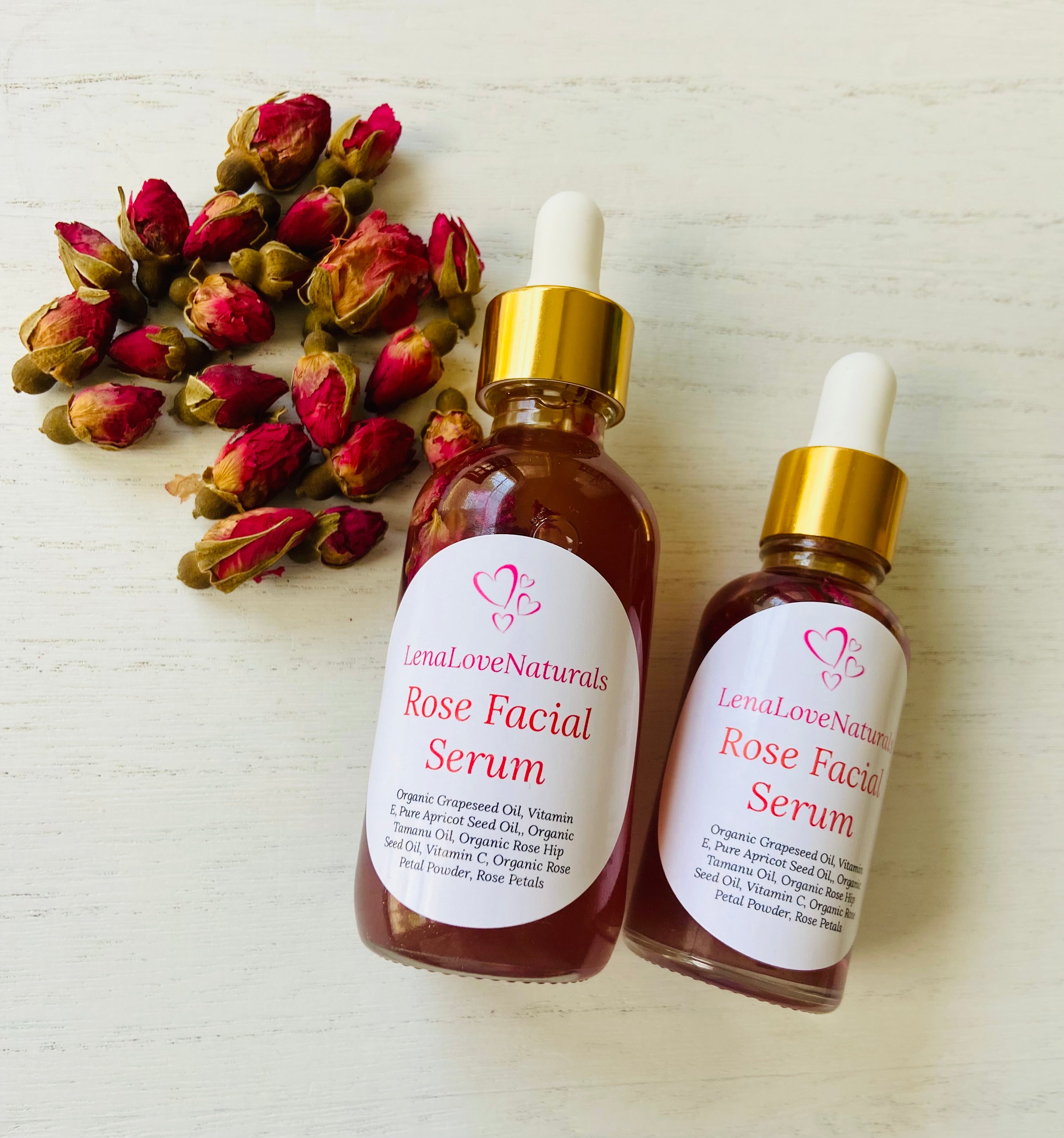 Rose Infused Facial Serum - LenaLoveNaturals