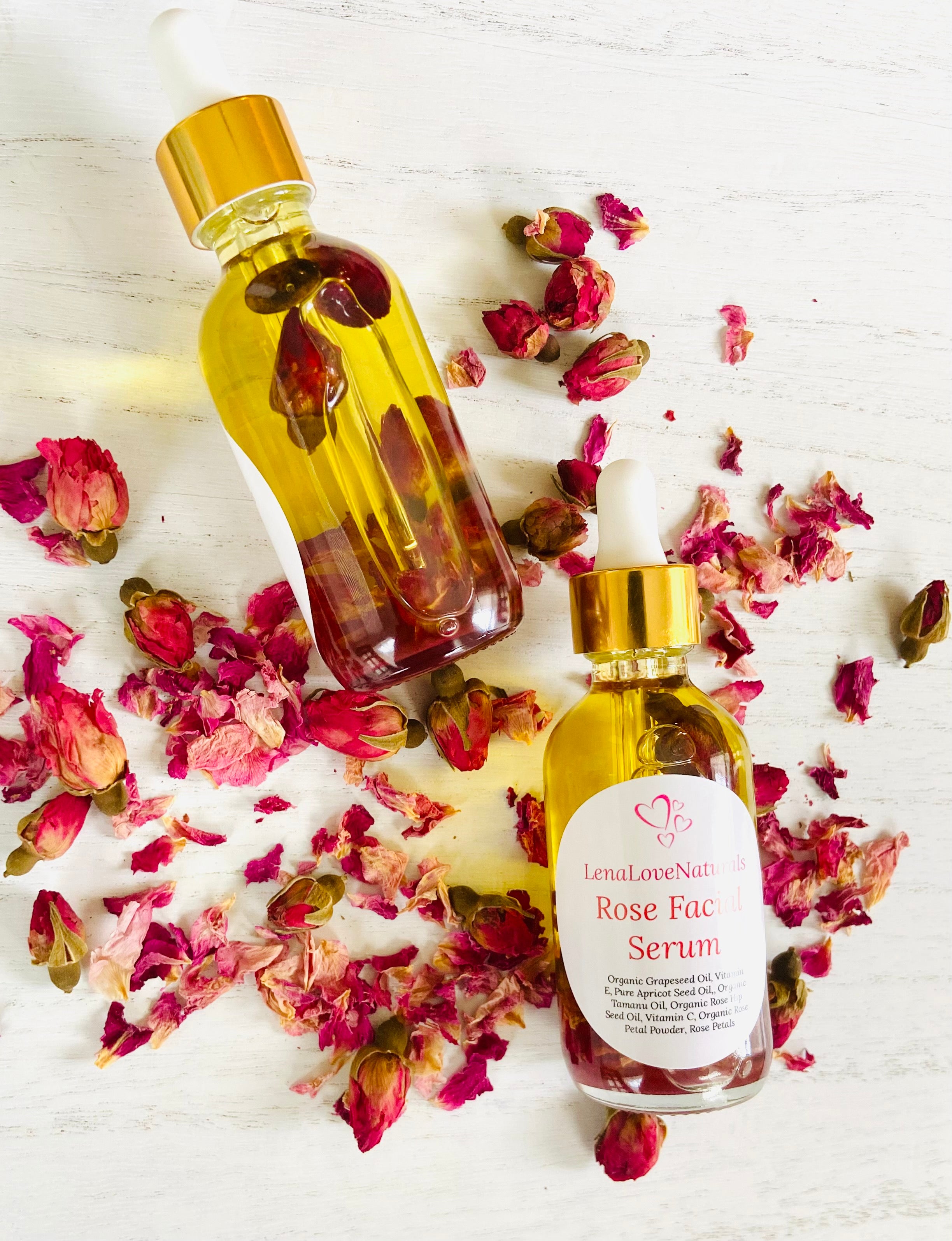 Rose Infused Facial Serum - LenaLoveNaturals