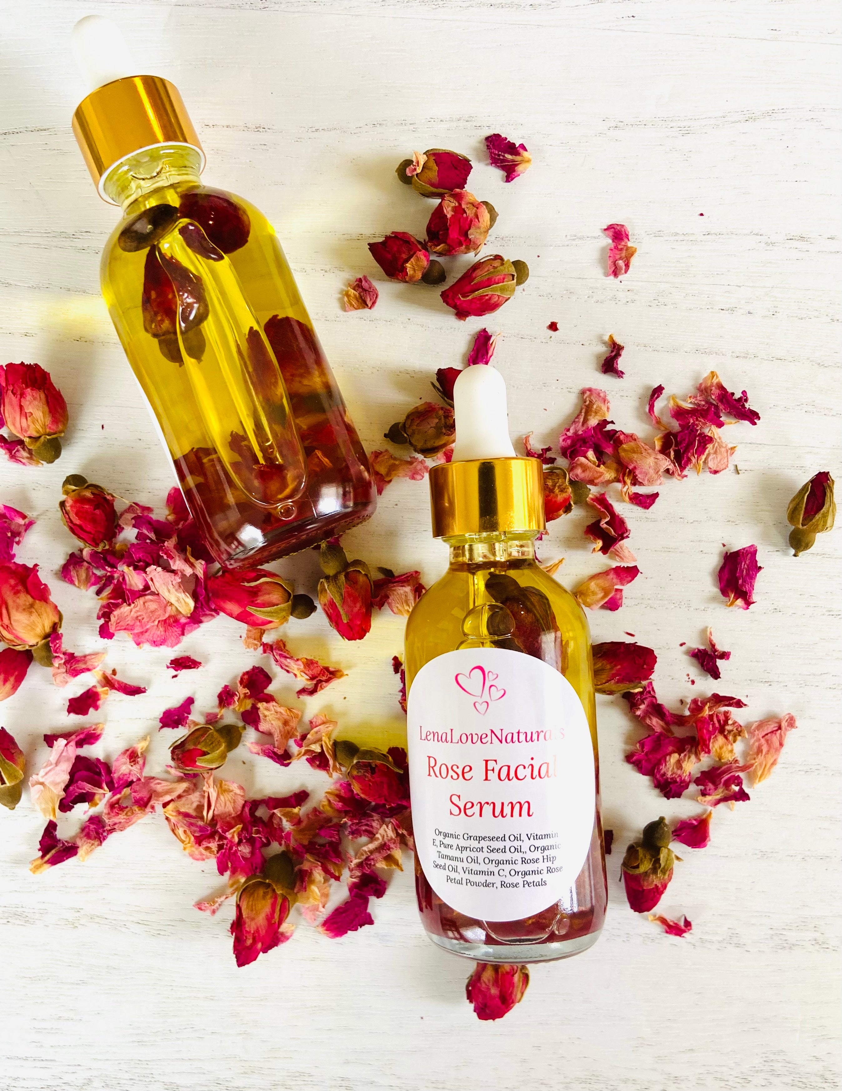 Rose Infused Facial Serum - LenaLoveNaturals