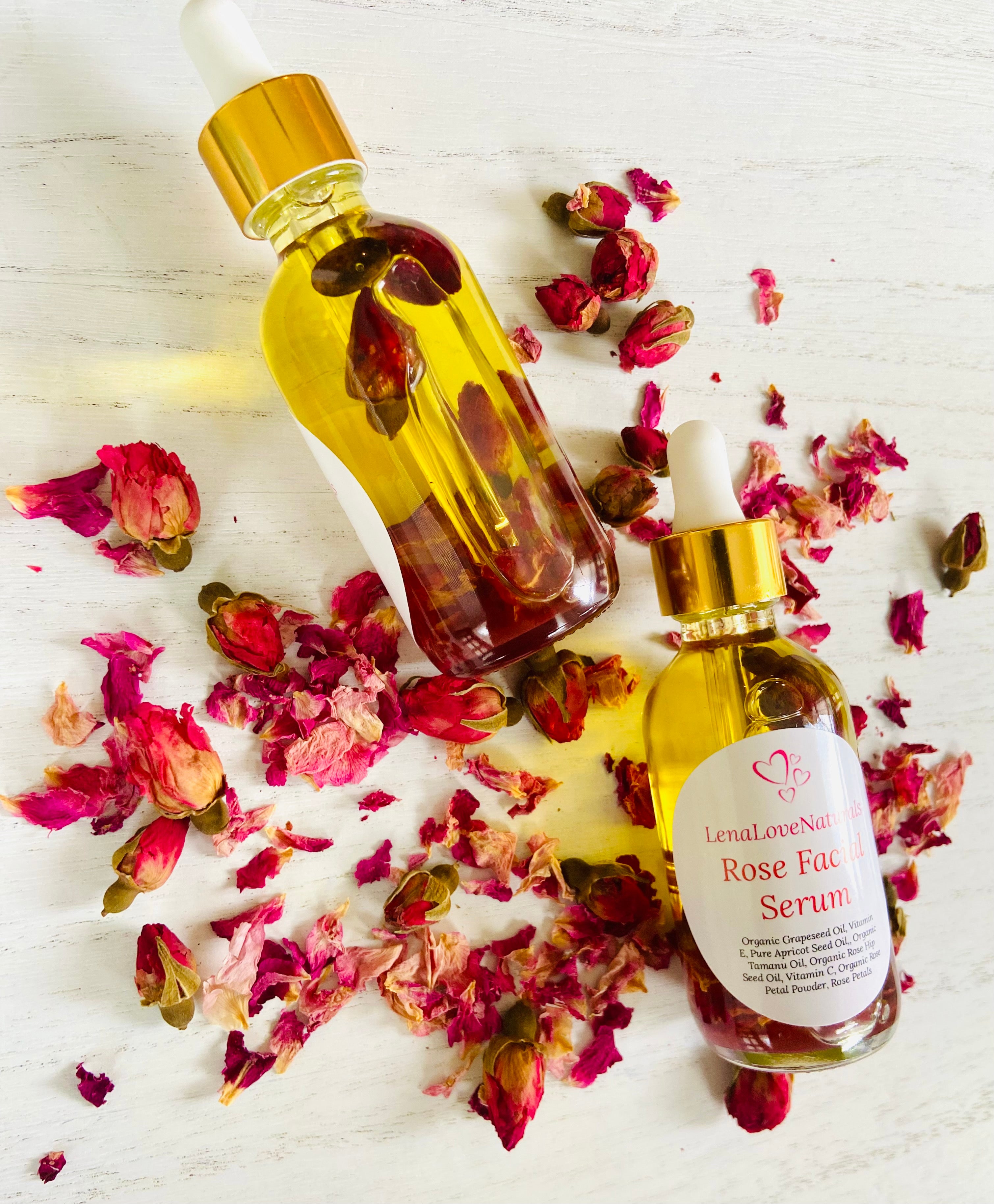 Rose Infused Facial Serum - LenaLoveNaturals