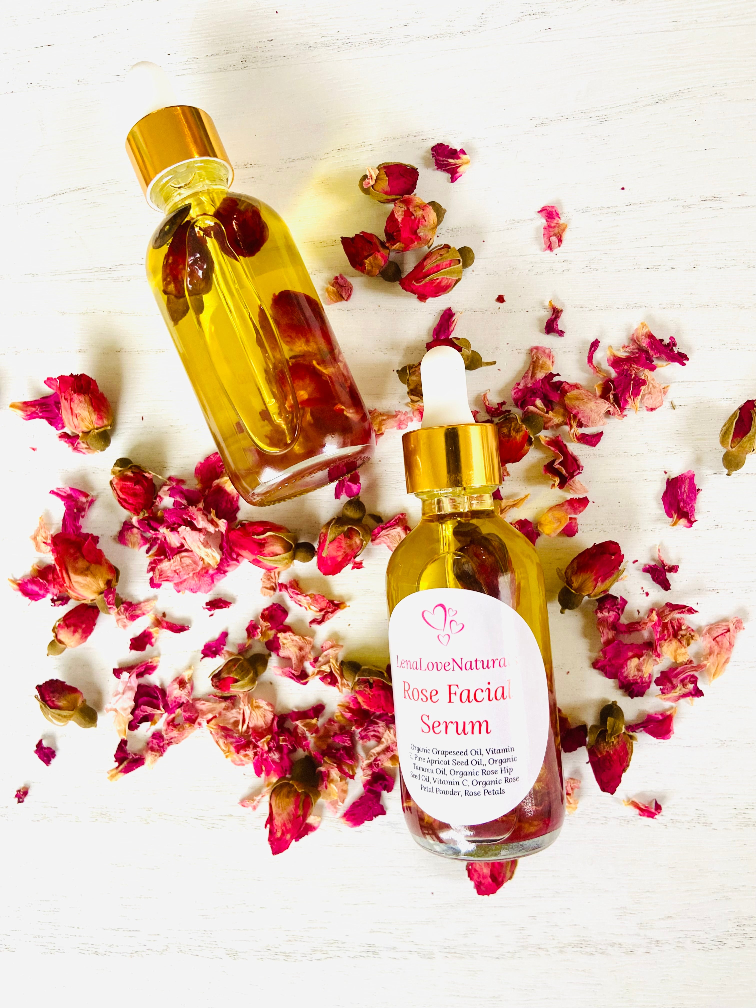 Rose Infused Facial Serum - LenaLoveNaturals