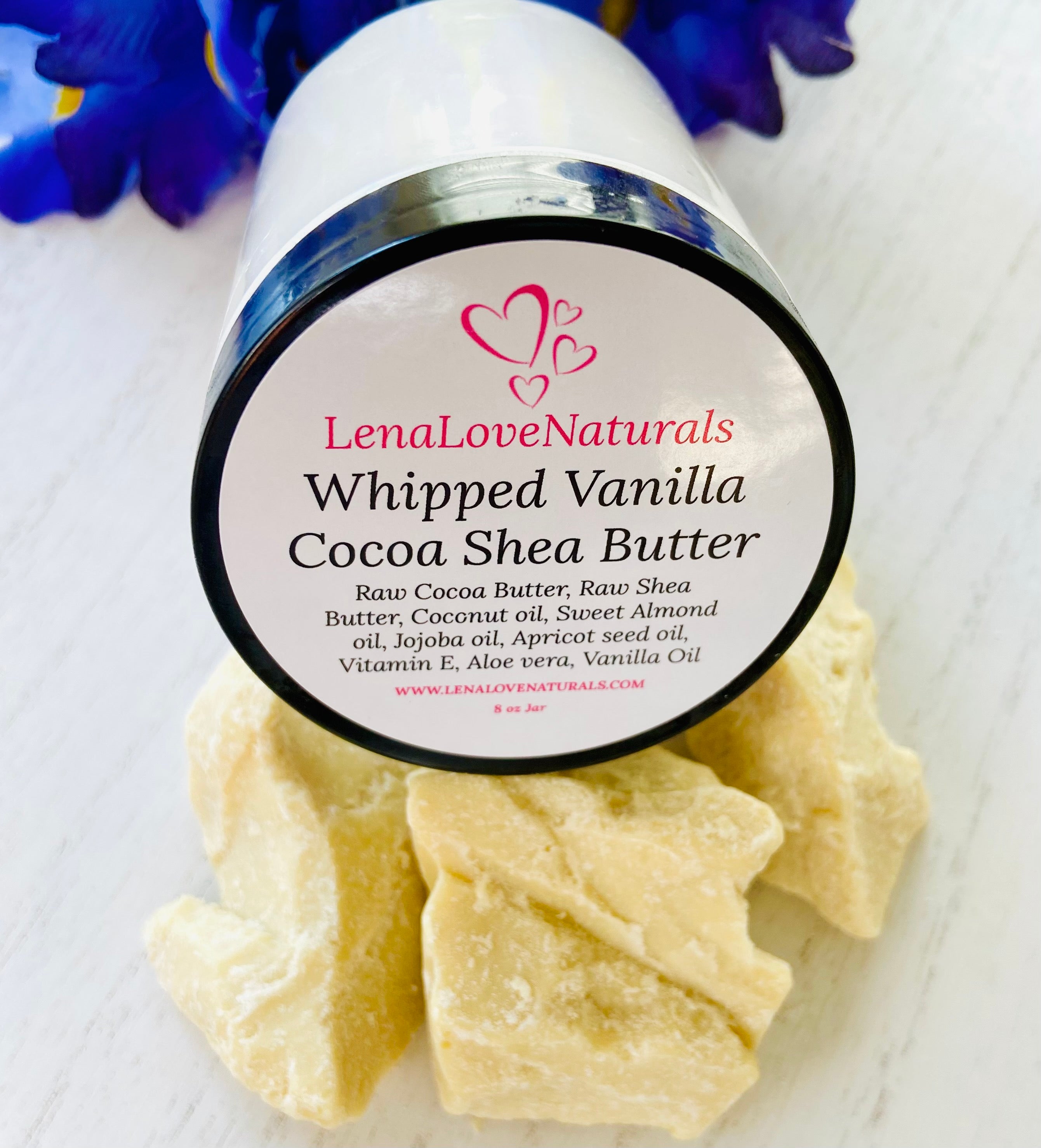 Vanilla body butter, Whipped Cocoa butter, Whipped body butter, Scented body butter, All Natural Skin Treatment, After Shower Moisturizer - LenaLoveNaturals