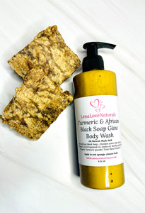 Turmeric African Black Soap Face Wash - LenaLoveNaturals