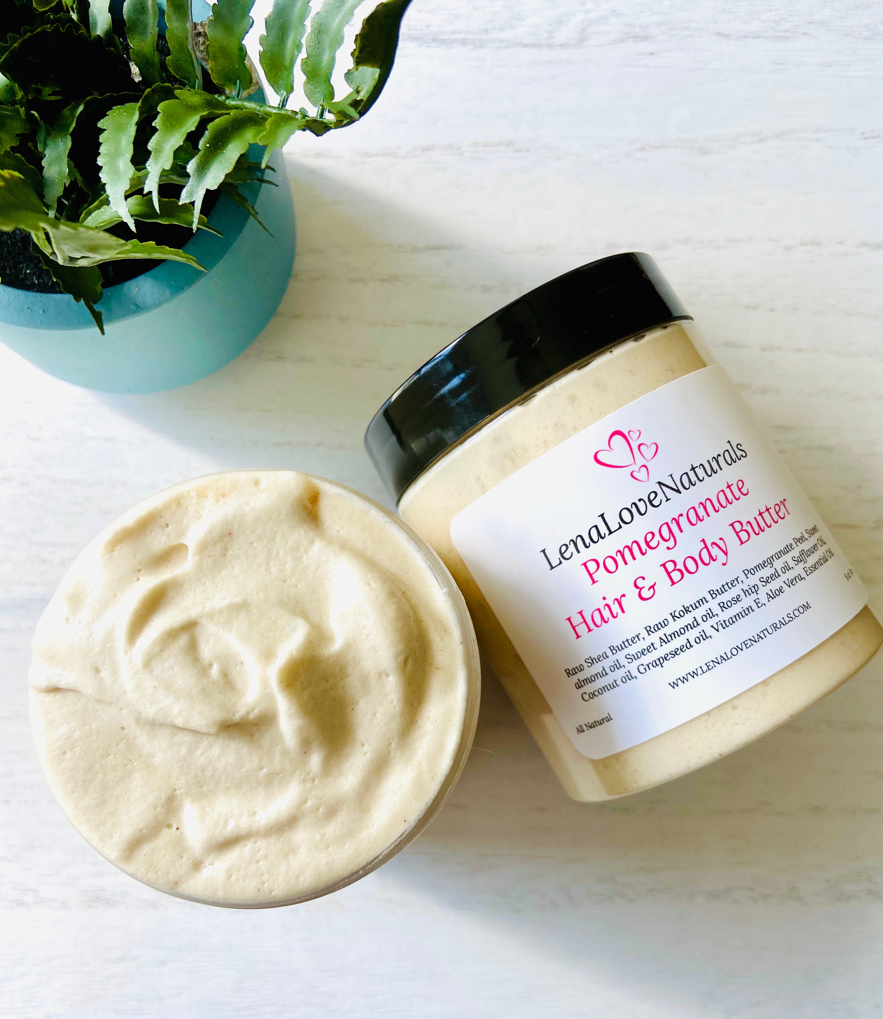 Pomegranate hair & body butter - LenaLoveNaturals